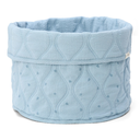 Little Dutch - Large quilted changing basket Pure Denim Blue