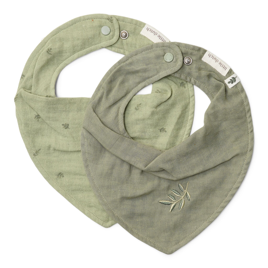 Little Dutch - Set of 2 bib bandanas Pure Sage