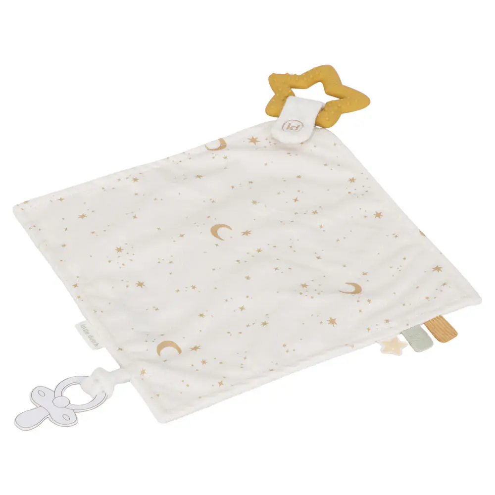 LITTLE DUTCH Cuddle Cloth with teething ring Newborn Naturals