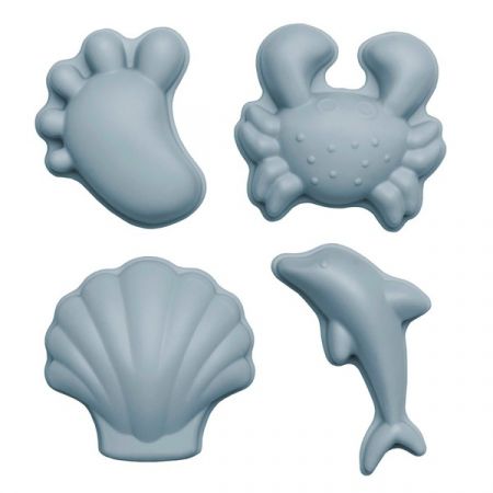 Scrunch 4-pc Silicone Sand Mold Set, Light Blue