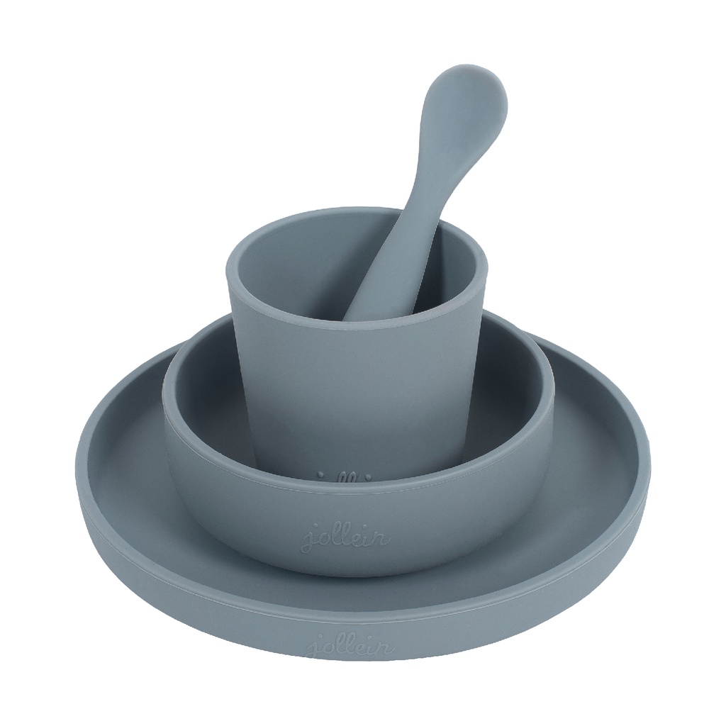 Jollein Silicone Dinner Set Storm Grey