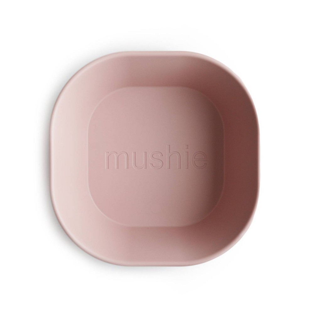 Mushie Square Dinner Bowl - Blush - 2pcs