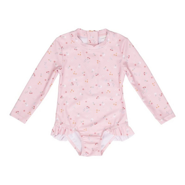 Little Dutch Bathsuit long sleeves ruffles 3-6M (62/68) Little Pink Flowers 