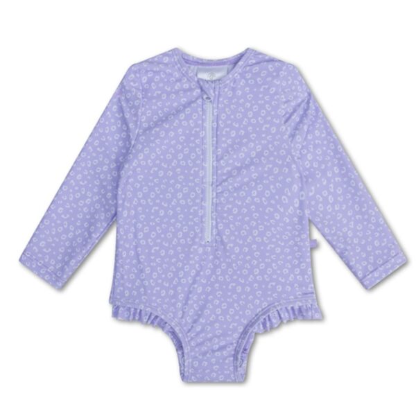 Swim Essentials Swimwear Long Sleeve Lilac Leopard