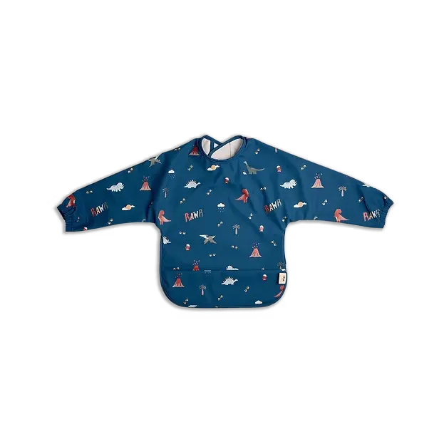 Citron Long sleeve Bib - Blue Dino 
