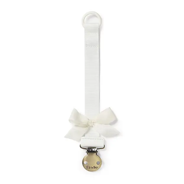 Elodie - Pacifier Clip - Vanilla White