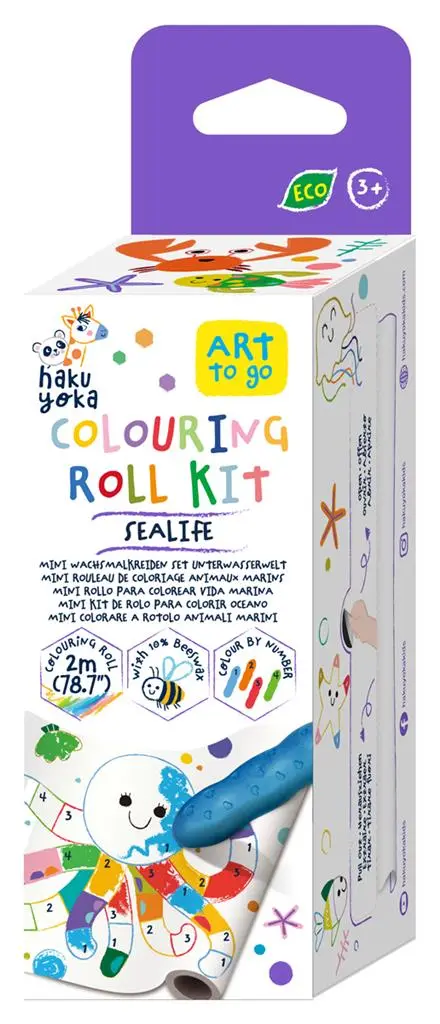 Art to Go Mini Clorouring Roll Kit Sealife