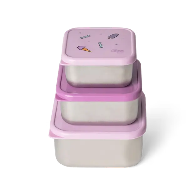 CITRON Unicorn Stainless Steel Nesting Stackable Lunchbox