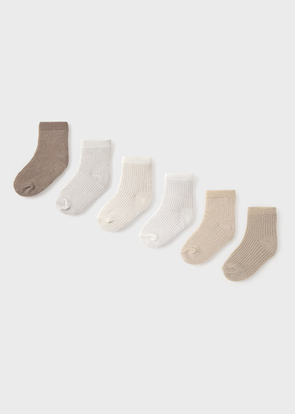  Mayoral Set of 6 socks Neutrals  