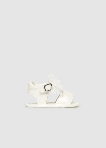  Mayoral tranditionar menorcan sandals white glit