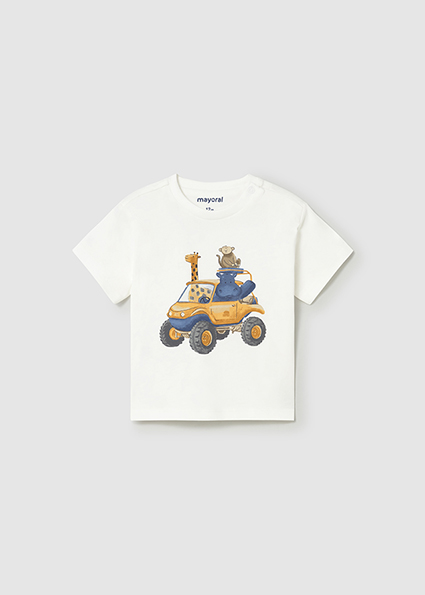 Mayoral Vehicle t-short s/s Cream