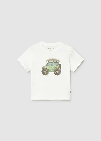 Mayoral S/s t-shirt Cream-car