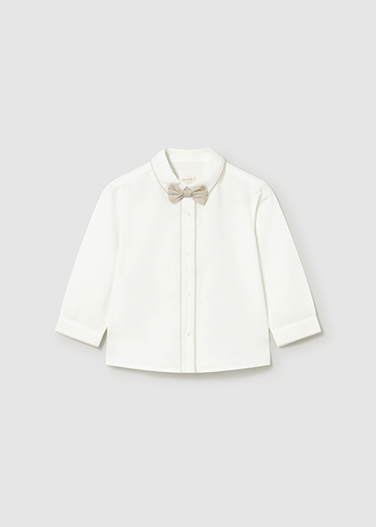 Mayoral L/s dressy shirt Cream