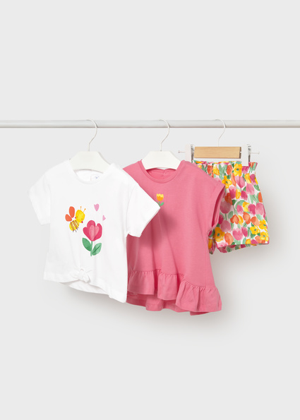 Mayoral 3 pcs short set Geranium