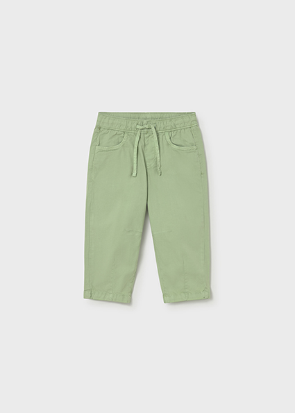 Mayoral Poplin pants with elastane matcha