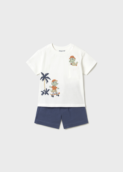 Mayoral Knit set with bermuda shorts Ocean