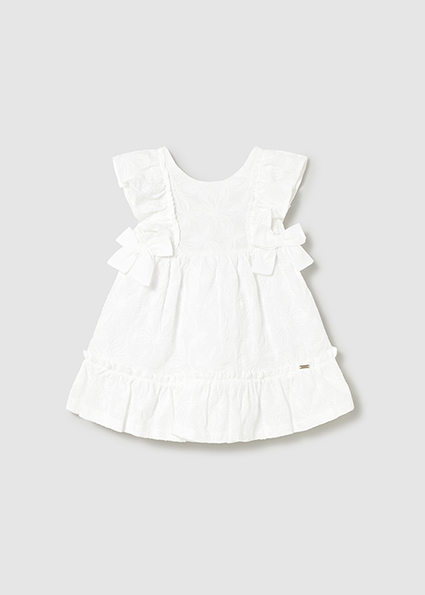 Mayoral Embroidered dress White