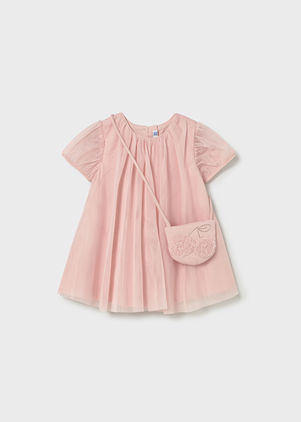 Mayoral tulle dress w/ bag Peony