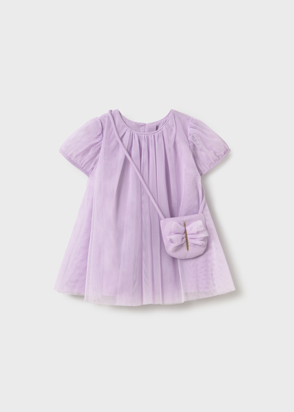 Mayoral tulle dress w/ bag Mauve
