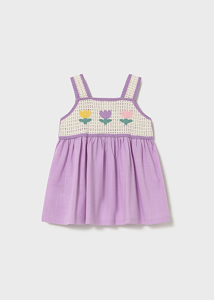 Mayoral Crochet dress Lilac