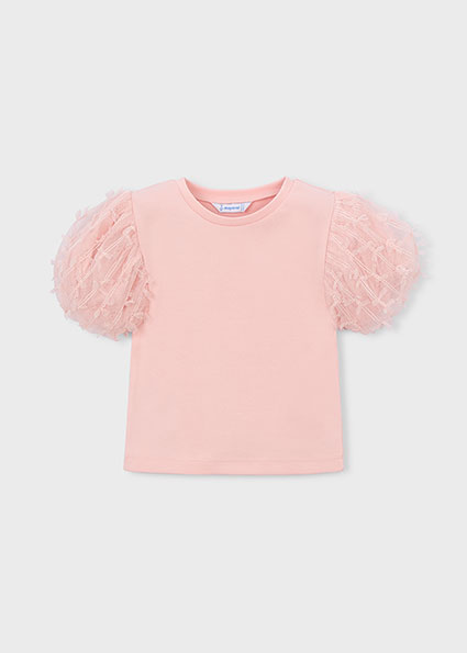 Mayoral S/sl tulle t shirt Blossom