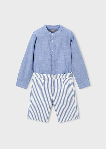 Mayoral Linen suiting bermuda set Indigo