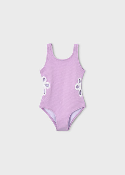 Mayoral Girls cut out swimsuit Lilac
