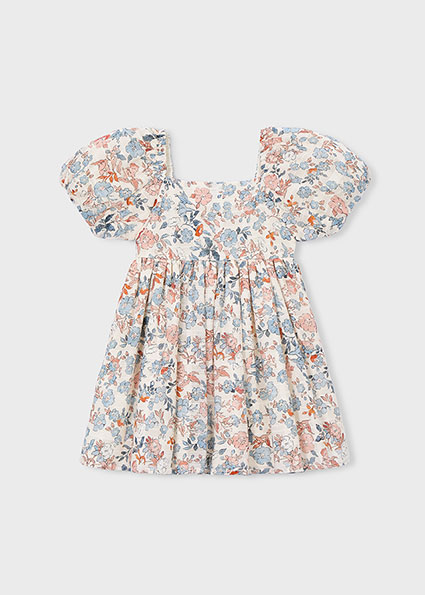 Mayoral Printed dress Salmon