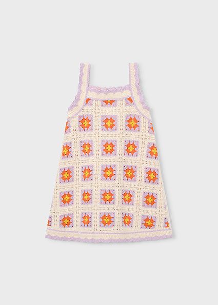 Mayoral Crochet dress Bone