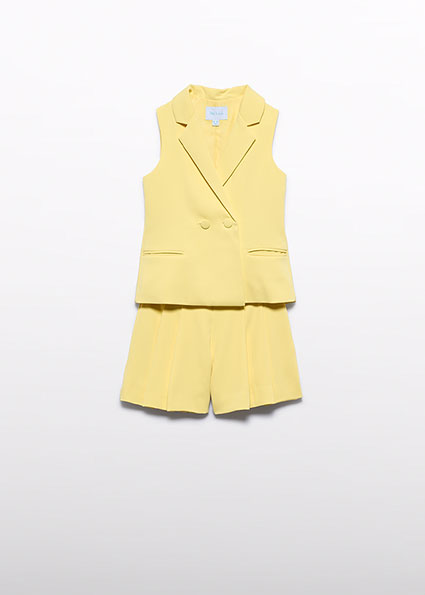 Abel & Lula bermuda suit set Yellow