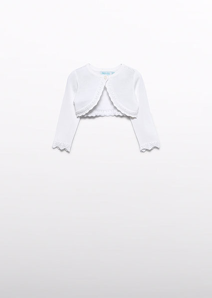 Abel & Lula Knit bolero Cream