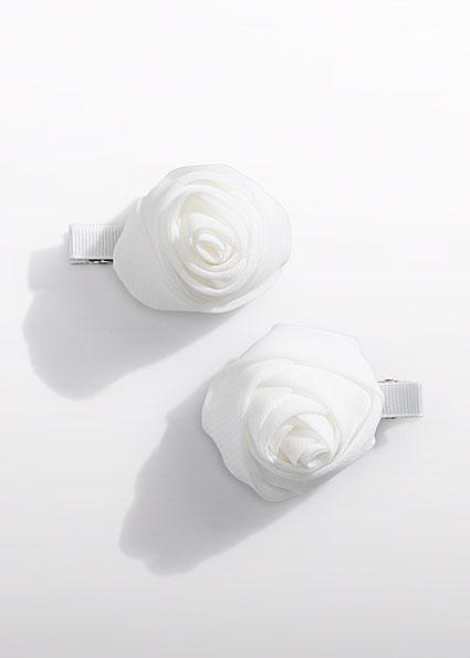 Abel & Lula flower clip set Creams