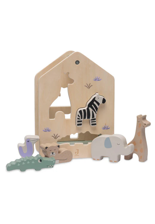 Jollein Wooden Shape Sorter Jungle 