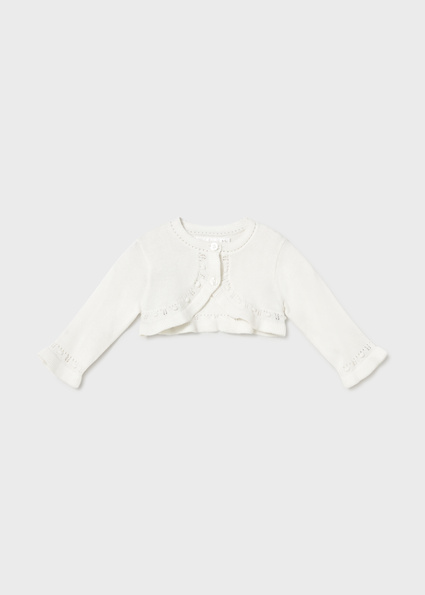  Mayoral Basic knit cardigan Natural   