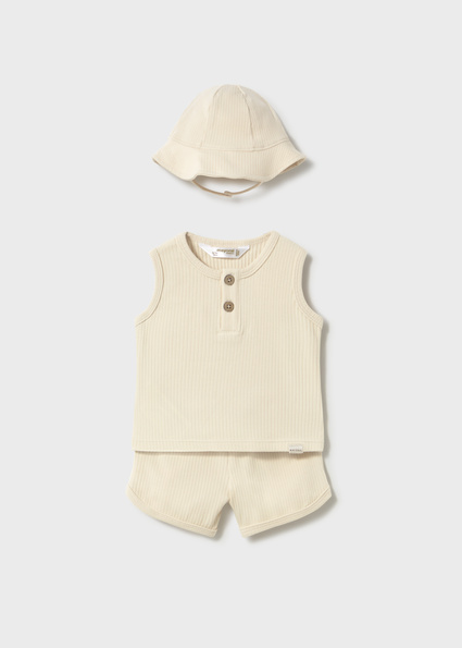  Mayoral shorts and hat set Chickpea  