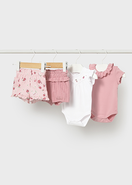  Mayoral 2 bodies 2 short set Pink      
