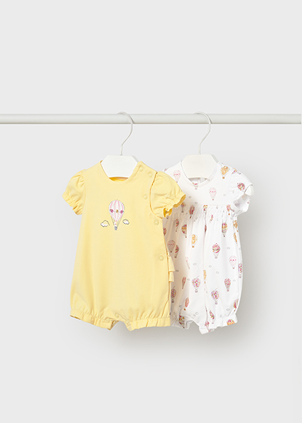  Mayoral Set of 2 short rompers Sunny Lg    
