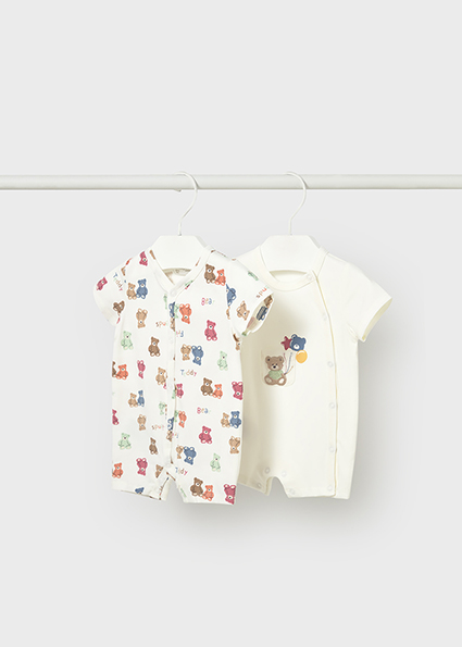  Mayoral Set of 2 short rompers Pottery   