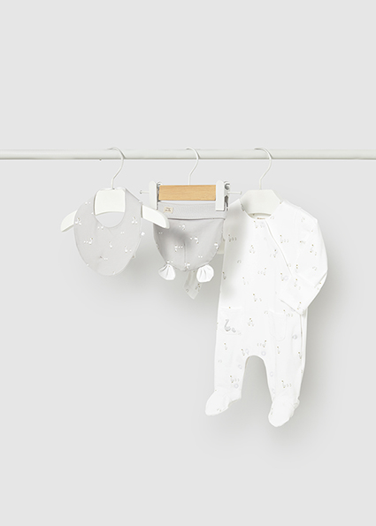  Mayoral long pijama gift set White     