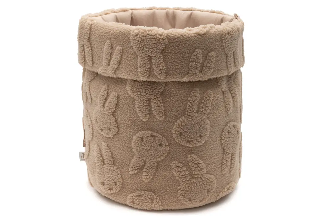 Storage Basket Miffy Jacquard Teddy - Biscuit