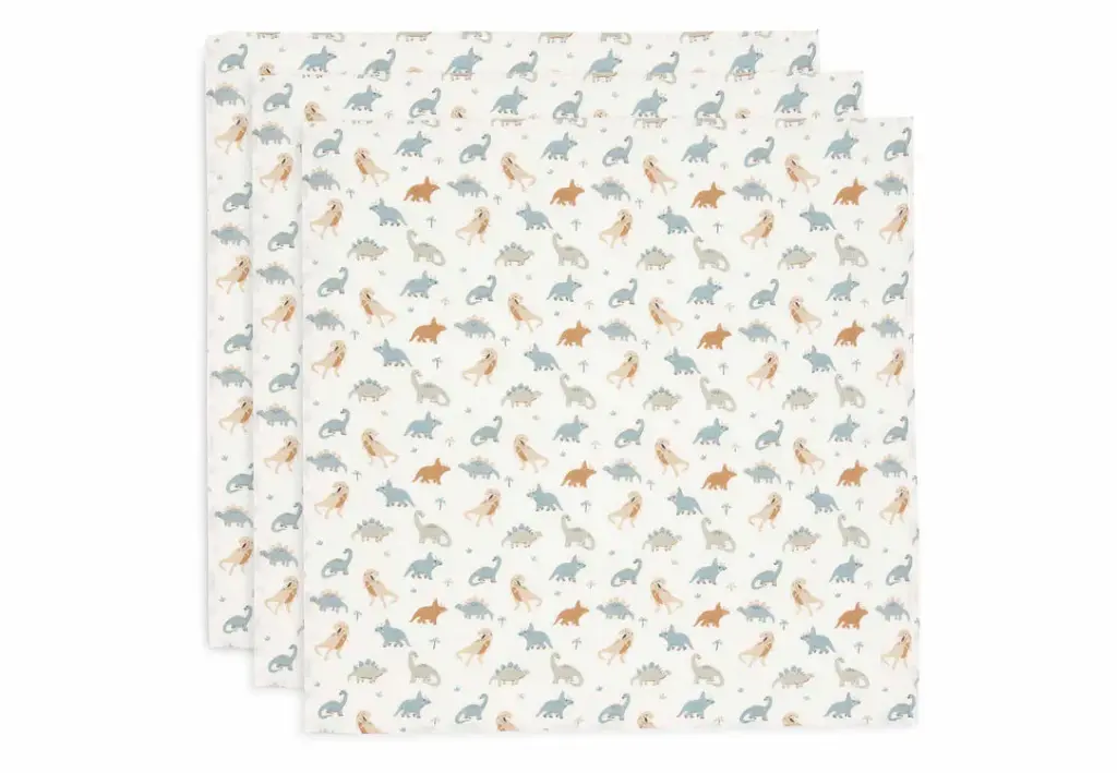 Jollein Cloth Muslin 70x70cm - Roarsome - 3 Pack