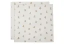 Jollein Swaddle Muslin 115x115cm - Teddy Bear - 2 Pack