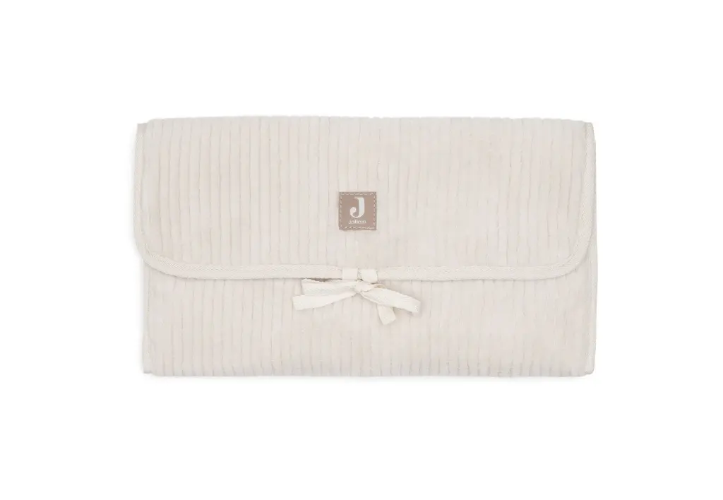 Jollein Changing Pad With Storage Pockets Cloudy Rib - Oatmeal