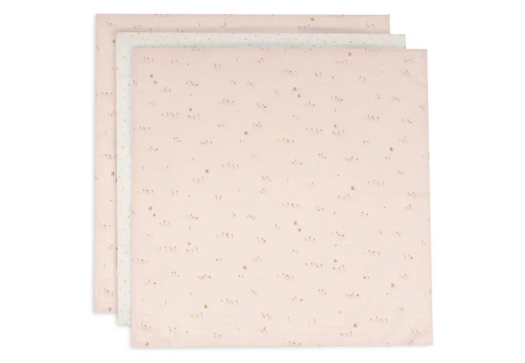 Jollein Cloth Muslin 70x70cm - Pretty Picnic (3 Pack)