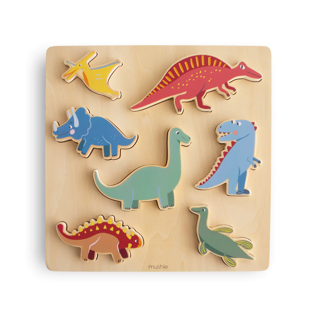 Mushie Wooden Dinosaur Puzzle