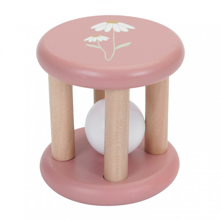 Little Dutch Roller Rattle - Wild Rose Flowers