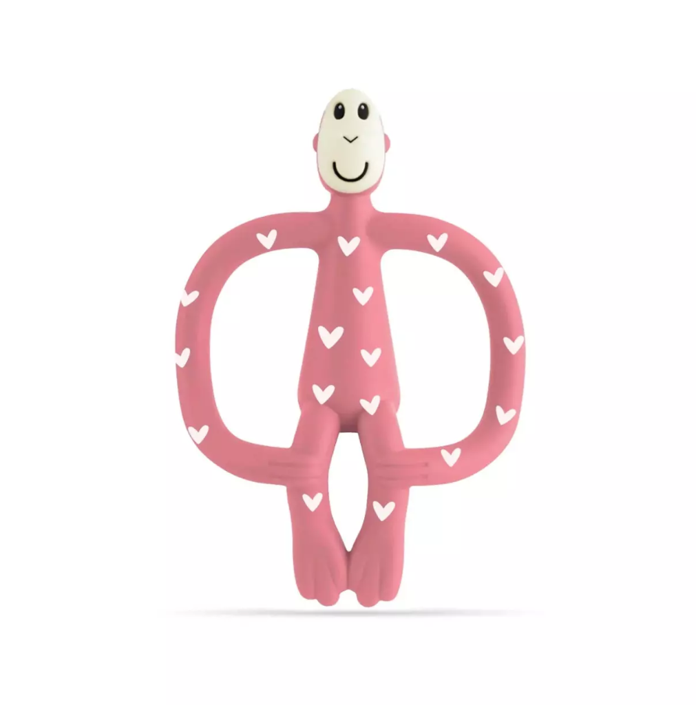 Matchstick Monkey Original Teething Toy and Gel Applicator - Hearts 