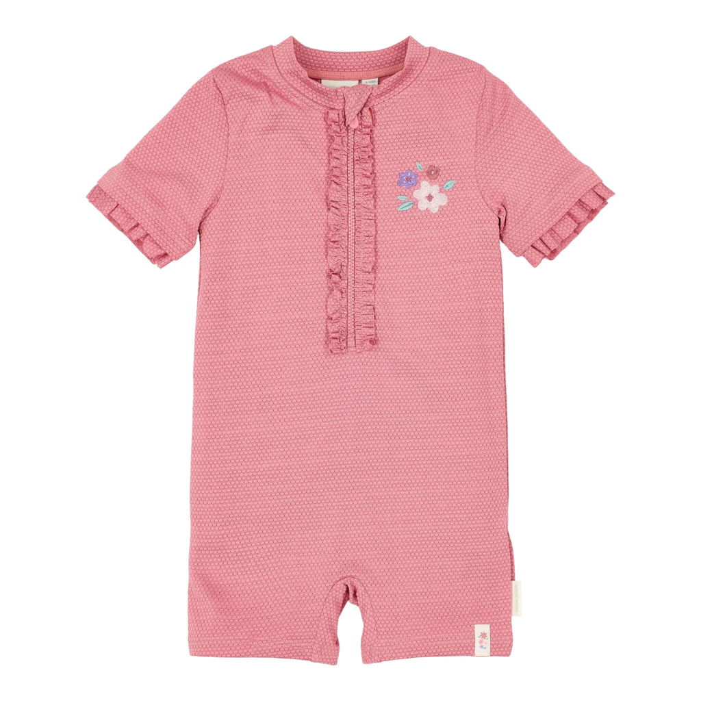 Little Dutch Short Sleeve Swimsuit Dreamy Pink Sparkle