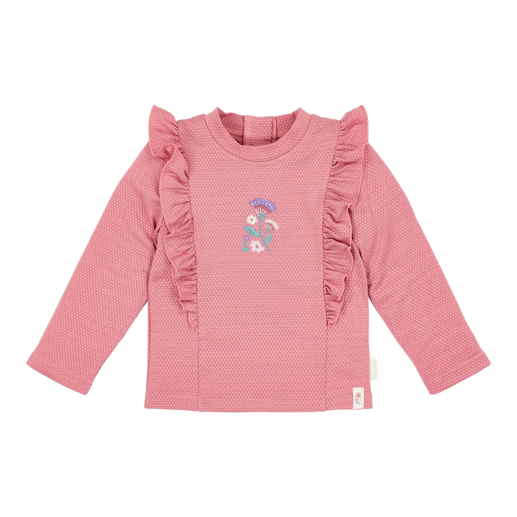 LITTLE DUTCH. Long Sleeve Swim Shirt Dreamy Pink Sparkle UPF 40