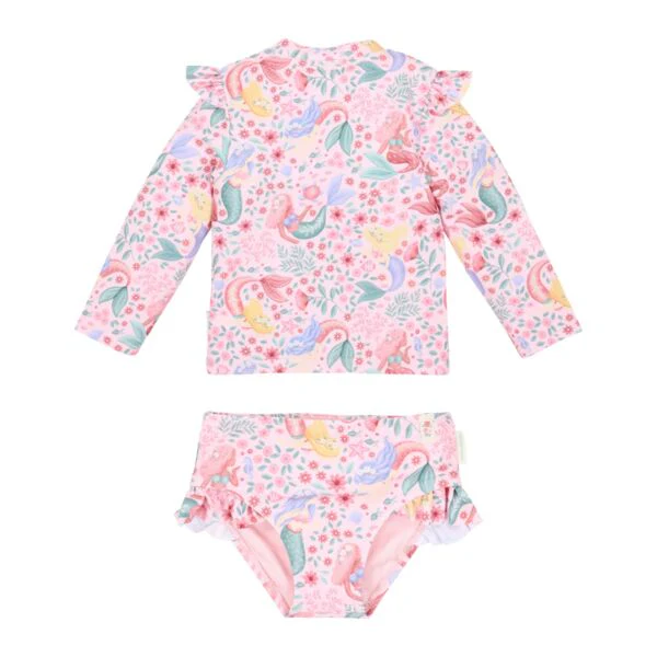 LITTLE DUTCH. Long-Sleeve Swim Shirt and Bottoms Dreamy Mermaid  UPF 40
